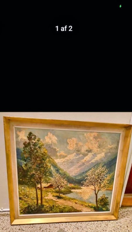 Olie maleri Finn Wennerwald af Jesper Rosenørn Pedersen malet i 1960