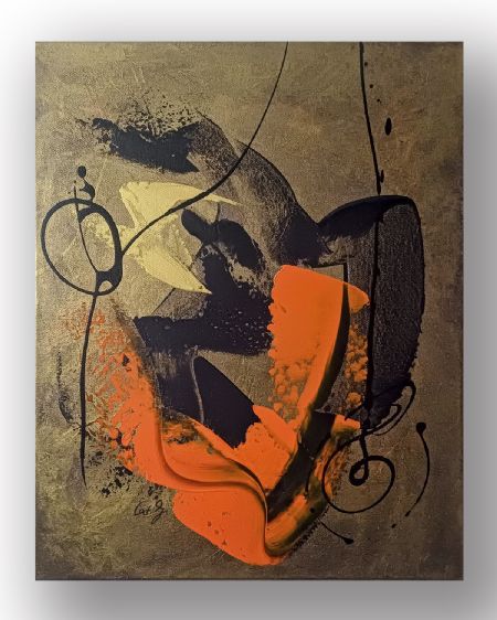 Akryl maleri Wave of fortune af Catlen Gjøl malet i 2025