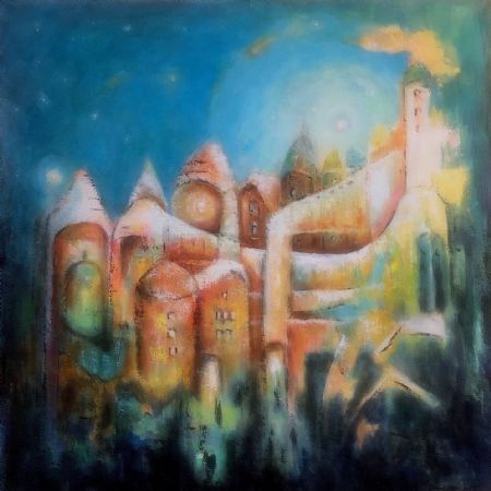 Akryl maleri Drømmeportal / Dream portal af Eva Vith Christensen malet i 2025