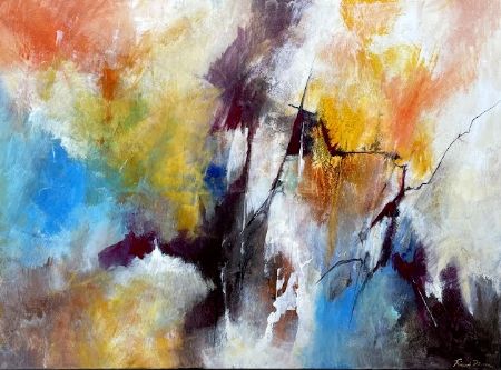 Akryl maleri FR 83-25 af Flemming Rene Rasmussen malet i 2025