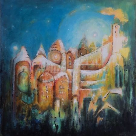 Akryl maleri Drømmeportal / Dream portal af Eva Vith Christensen malet i 2025