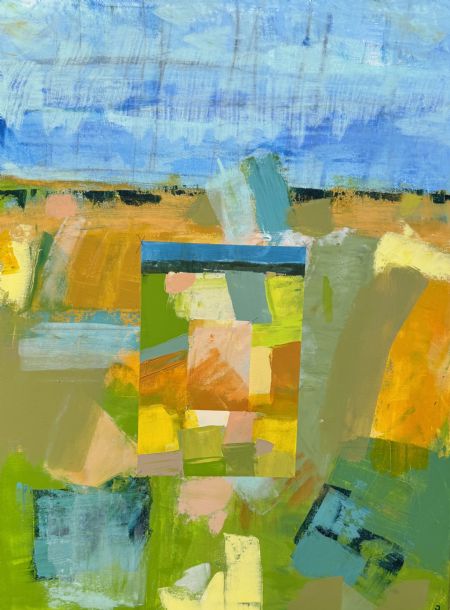 Akryl maleri Ssmåt i stort af Jørgen Jungersted malet i 2025