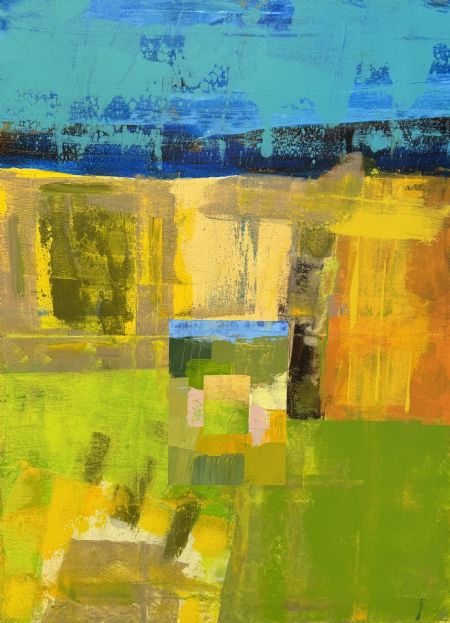 Akryl maleri Småt i stort af Jørgen Jungersted malet i 2025