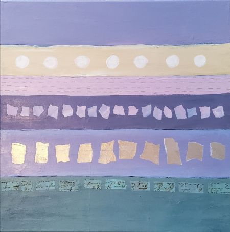 Blandede medier maleri Hurlumhej 02 af Mie E malet i 2025