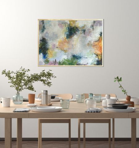 Akryl maleri Farver fra Bornholm af Rune Larsen malet i 2025