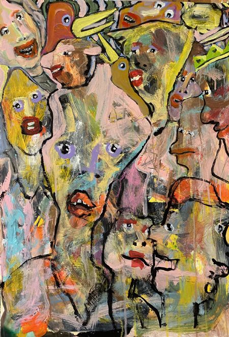 Akryl maleri Metroen.... af Henrik Diget Thomsen malet i 2025