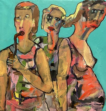 Akryl maleri Ølejr. af Henrik Diget Thomsen malet i 2025