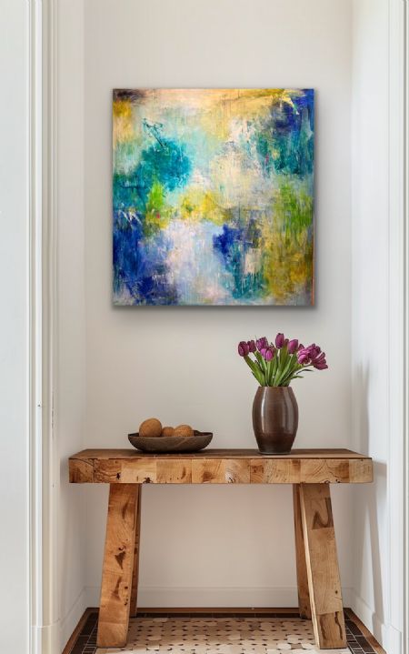 Akryl maleri Unavngivet af Dorte Mollerup malet i 2025