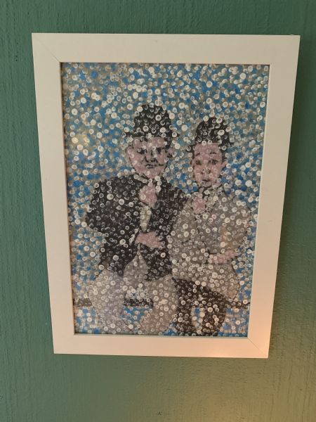 Akryl maleri Gøg og Gokke af kirstenbente pedersen malet i 2025