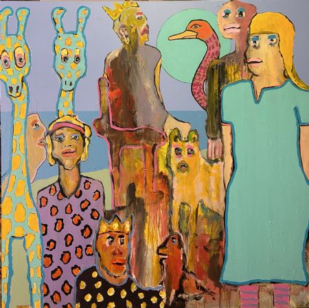 Akryl maleri The King. af Henrik Diget Thomsen malet i 2025