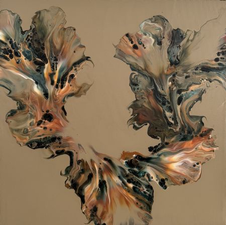 Akryl maleri Calmness af Rola Keblawi malet i 2025