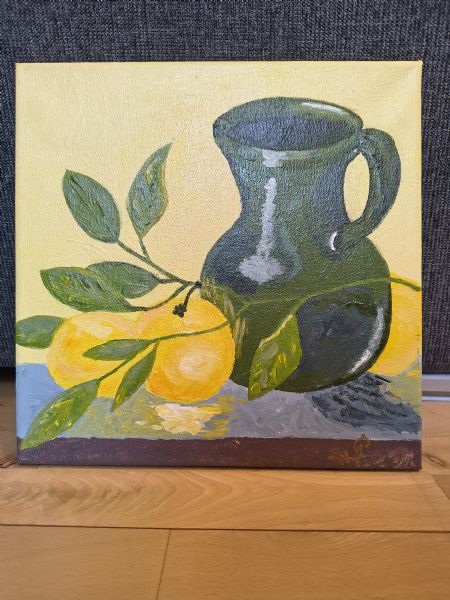 Akryl maleri Stille sommerdag af Valeria Polukhina malet i 2023