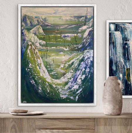 Akryl maleri Cradle of Humanity af Anette Thorup Hansen (ATH) malet i 2023