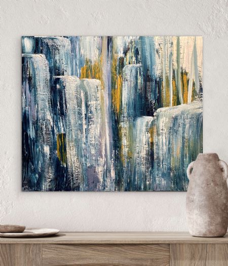 Akryl maleri Waterfalls - ekspression 8 af Anette Thorup Hansen (ATH) malet i 2023