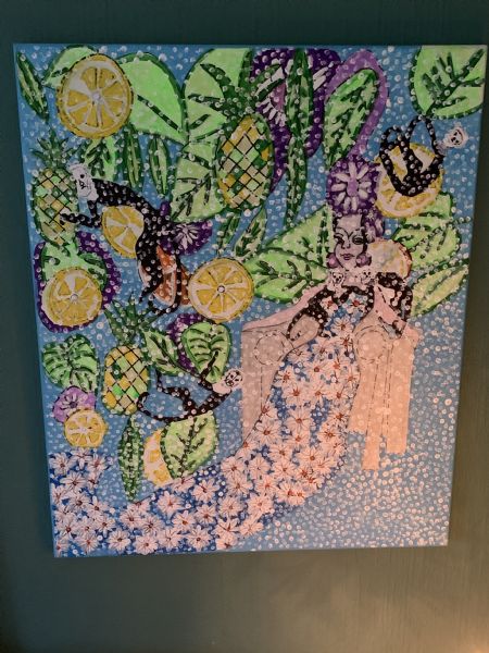 Akryl maleri Evebtyrlige Frida Kahlo. af kirstenbente pedersen malet i 2025