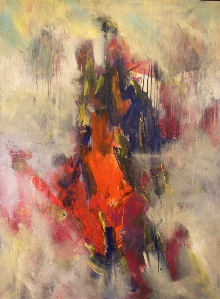 Akryl maleri Abstraktion. af Henrik Diget Thomsen malet i 2024