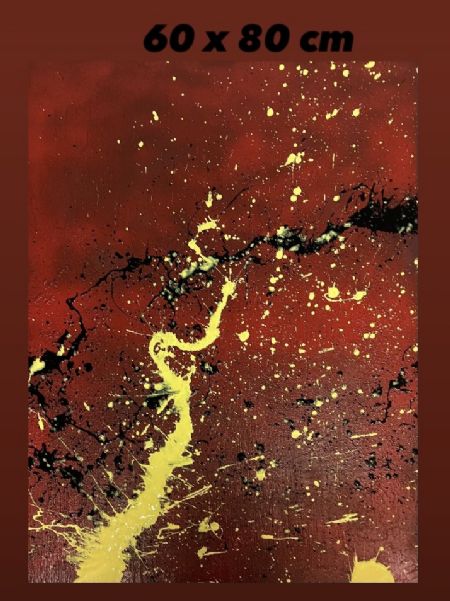 Akryl maleri Nr 212 af kim sommer malet i 2025