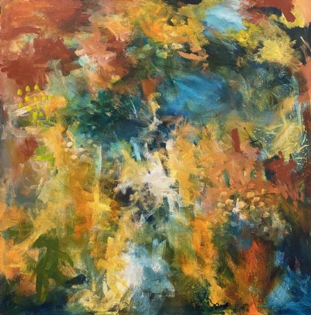 Akryl maleri NO nonsense af Eva Vig malet i 2023