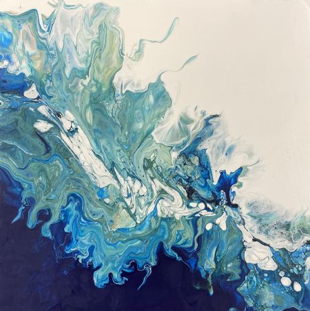 Akryl maleri Wave af Eva Vig malet i 2022