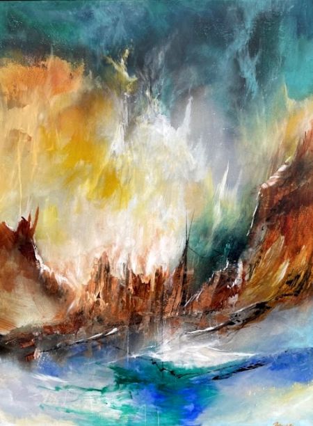 Akryl maleri FR 85-2025 af Flemming Rene Rasmussen malet i 2025