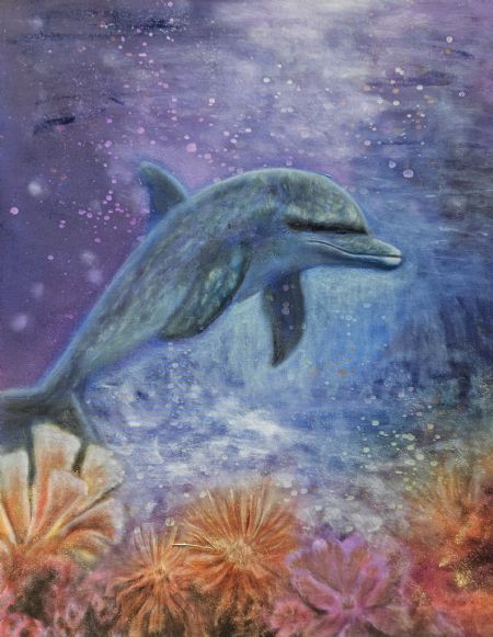 Olie maleri Lyset Finder Vej af Anna Maria Olsen malet i 2025