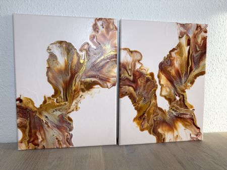 Akryl maleri The Golden Reach af Rola Keblawi malet i 2025