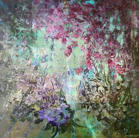 Akryl maleri Erindringsrum af Bettina Svejsø malet i 2025