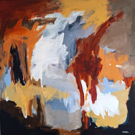Akryl maleri 01-26 af Karl Hedeager Madsen malet i 2026
