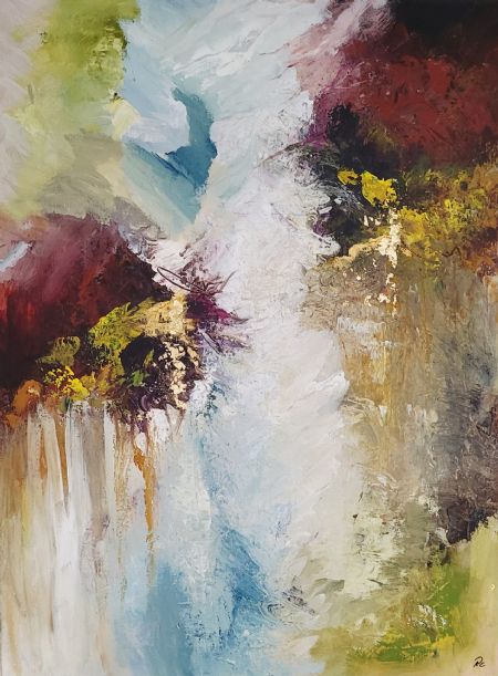 Akryl maleri Smag for guld af Ruth Christiansen malet i 2025