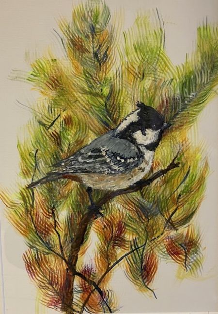 Akryl maleri Sortmejsen af Art by Joe Pearson malet i 2026