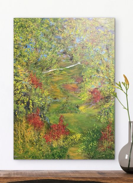 Akryl maleri Gåturen af Anette Thorup Hansen (ATH) malet i 2026