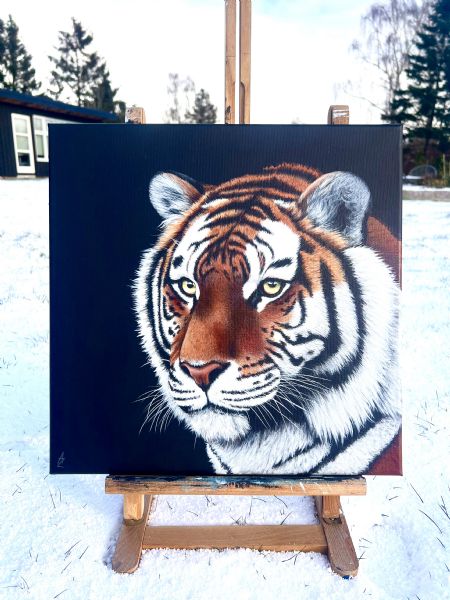 Akryl maleri Whiskers of wisdom af Anita Zophia Sønderup malet i 2026