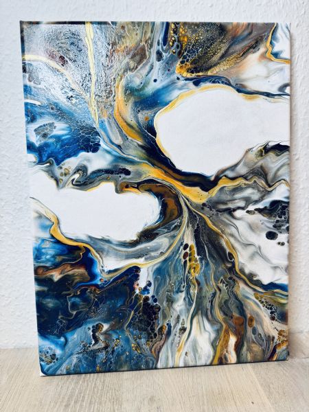 Akryl maleri Silent flow af Rola Keblawi malet i 2025