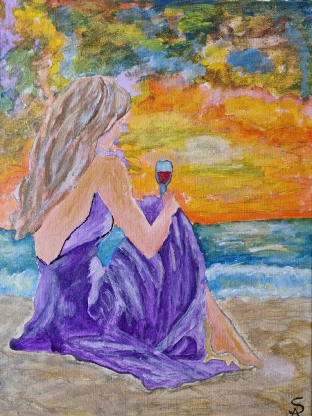 Akryl maleri Underlige skyee af Sadedin Asanovski malet i 2026