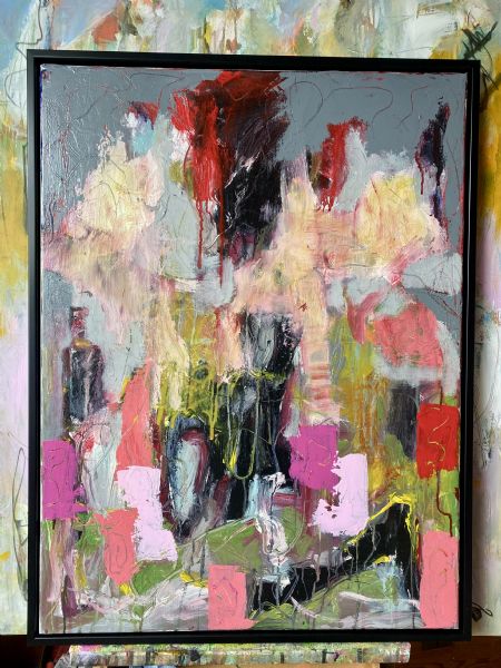 Akryl maleri Abstraktion. af Henrik Diget Thomsen malet i 2024