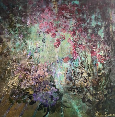 Akryl maleri Erindringsrum af Bettina Svejsø malet i 2025