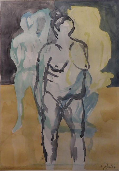 Akvarel maleri 4K af Jette Laursen malet i 2025