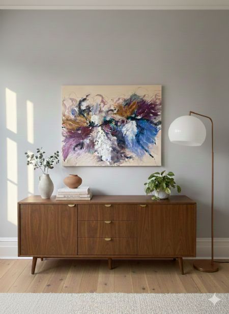 Akryl maleri A Restless Mind af Trine Mølgaard malet i 2025