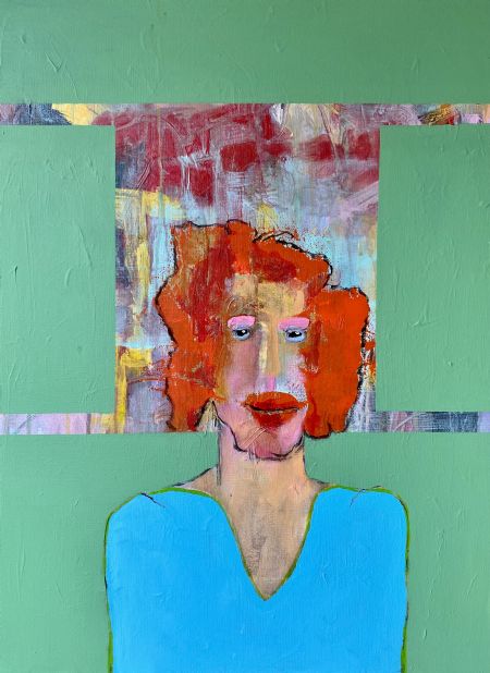 Akryl maleri Drag Queen. af Henrik Diget Thomsen malet i 2025