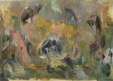 Akryl maleri Grotte af Lisbeth Aggerbeck Woll malet i 2021