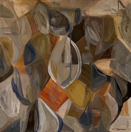 Akryl maleri Livscyklus af Lisbeth Aggerbeck Woll malet i 2024