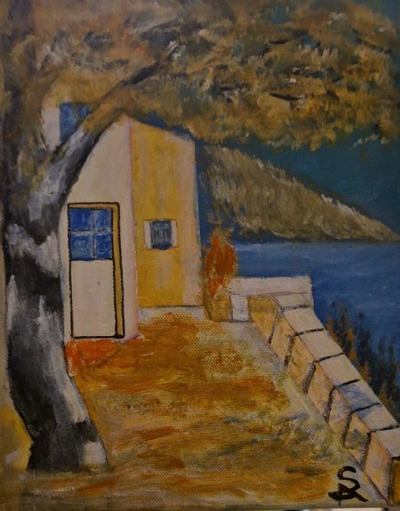 Akryl maleri Sydpå af Sadedin Asanovski malet i 2026