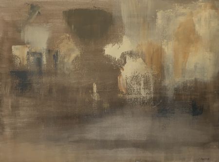 Akryl maleri Mystery af Lisbeth Aggerbeck Woll malet i 2022