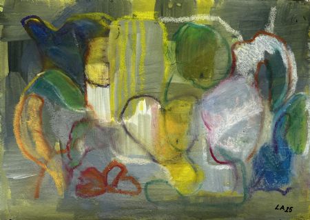 Akryl maleri How Love Is Strong af Lisbeth Aggerbeck Woll malet i 2025