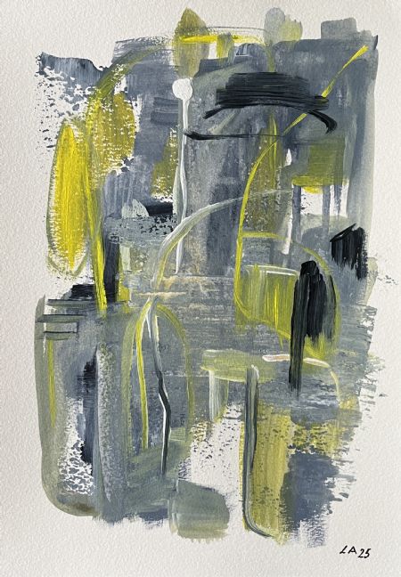 Akryl maleri Drømmenes by af Lisbeth Aggerbeck Woll malet i 2025