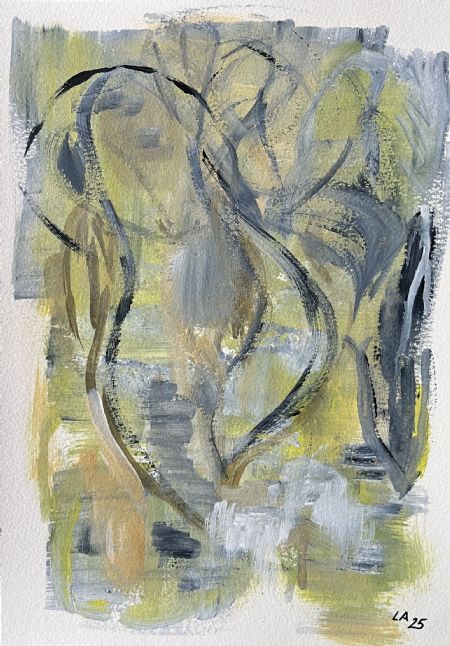 Akryl maleri Kvinde Min af Lisbeth Aggerbeck Woll malet i 2025