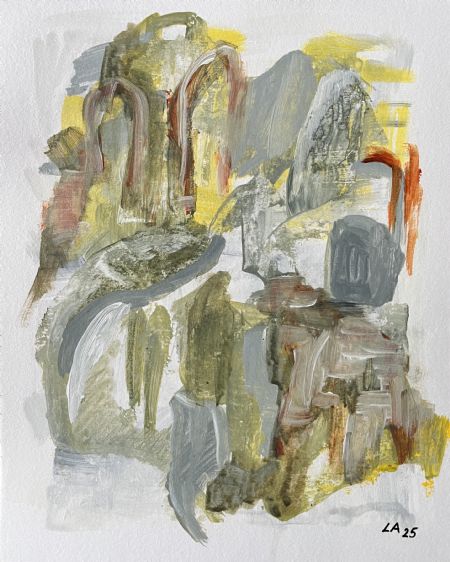 Akryl maleri Drømmeland af Lisbeth Aggerbeck Woll malet i 2025