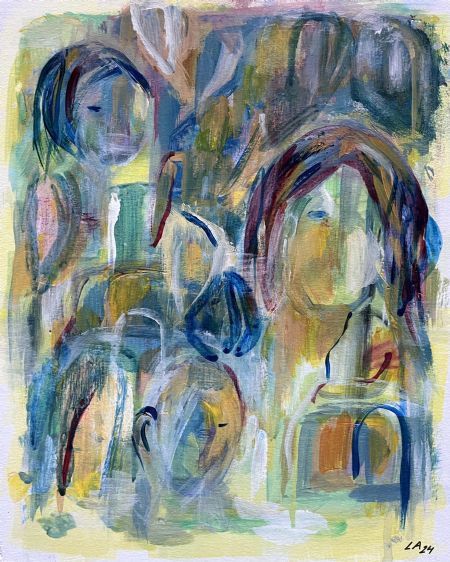 Akryl maleri Kalejdoskop af Lisbeth Aggerbeck Woll malet i 2025