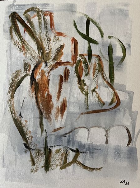 Akryl maleri Farver i leg af Lisbeth Aggerbeck Woll malet i 2025