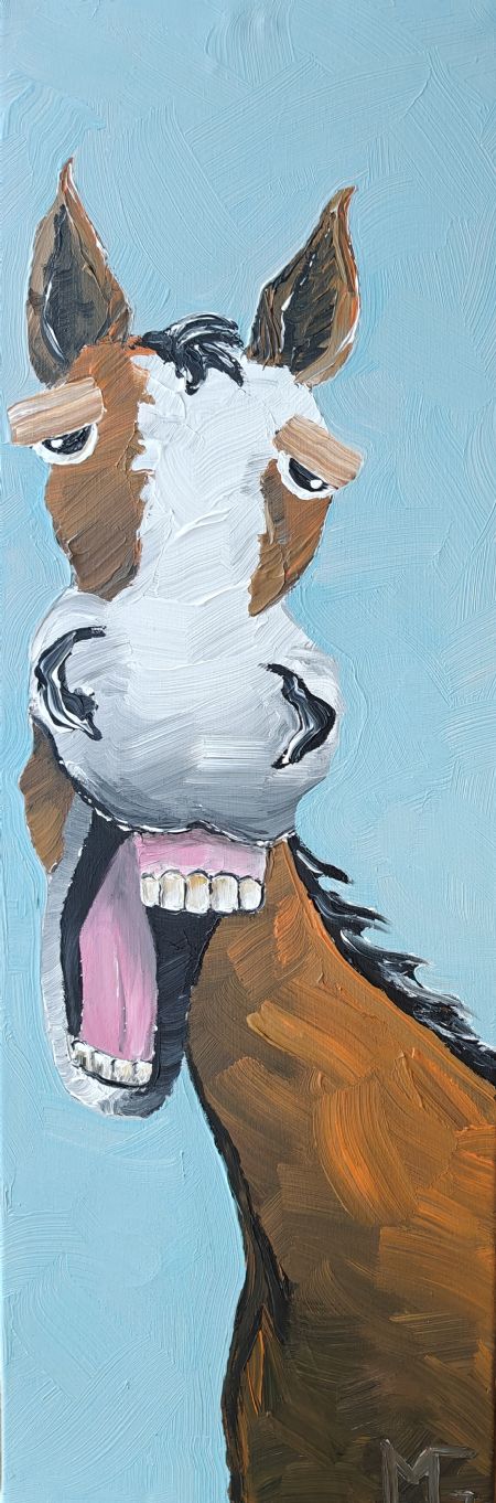 Akryl maleri Hest 5 af Art by Morten Gaarden malet i 2026